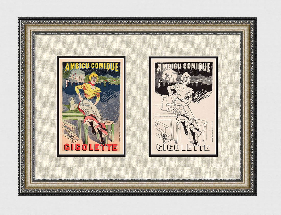 1896 Albert Guillaume Gigolette one of 25 on Japon with proof (1 of 8)