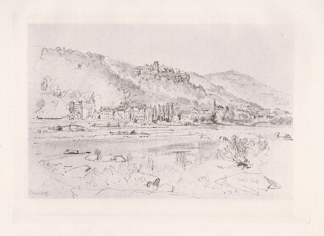 Robert Kent Thomas Heidelberg Castle 1885 engraving (1 of 2)