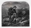 1800s Gourlay STEELL SIGNED Engraving The Death of the Gallant Gray Framed