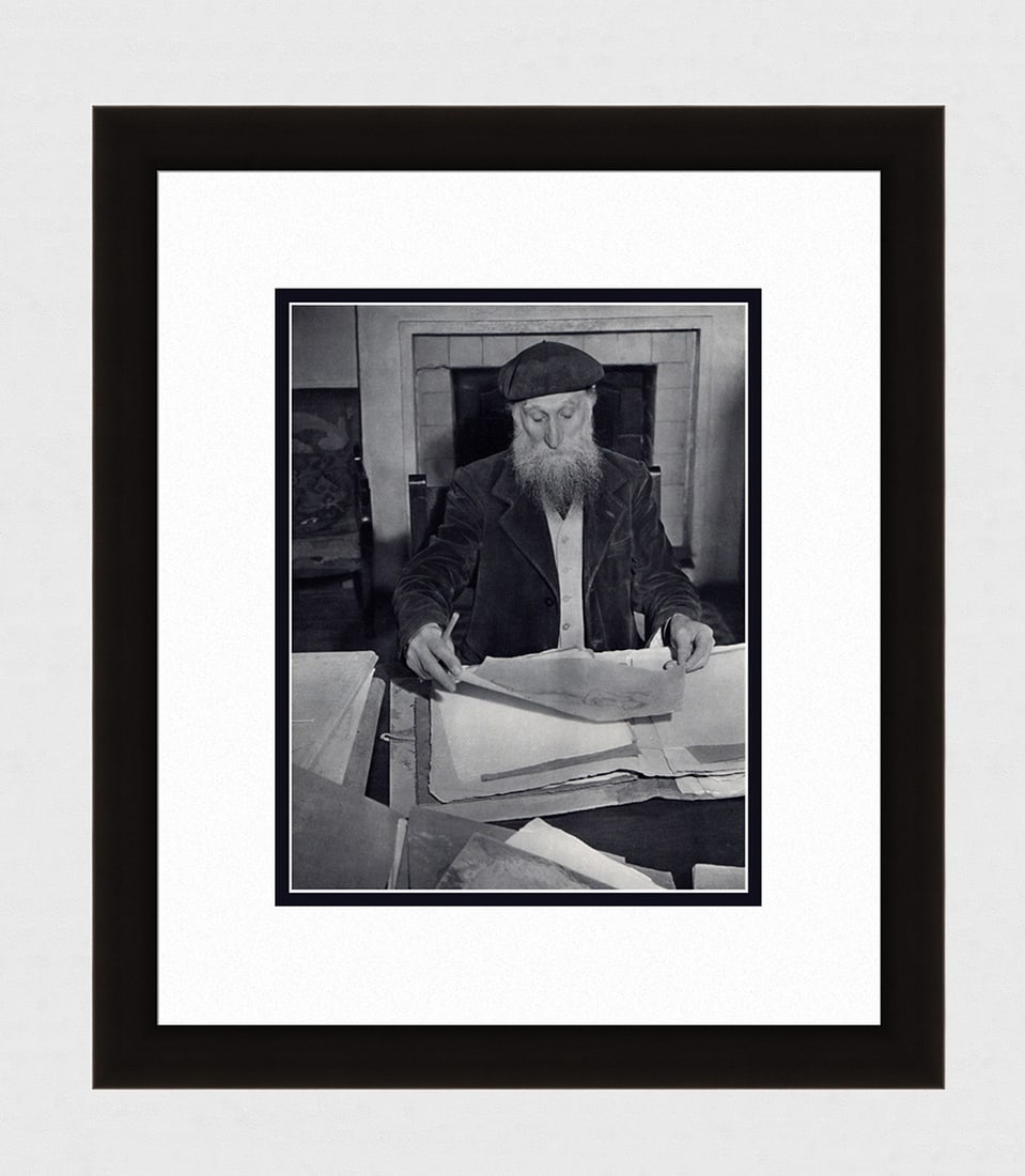 Brassai Aristide Maillol's Studio VI 1930's photogravure: Brassai. (Hungarian-French, 1899-1984). Aristide Maillol's Studio VI. Antique Photogravure. 1937-1940. Excellent. Teriade. Draeger Freres. Image size 8 3/4 x 11 1/4 inches. Approximately 18 x 21 inche