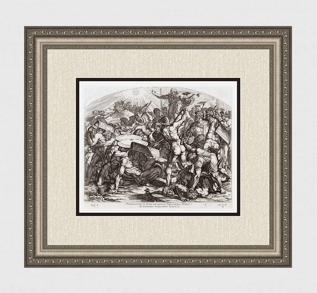 Raphael 1649 Engraving Vatican Joshua stops the sun (1 of 5)