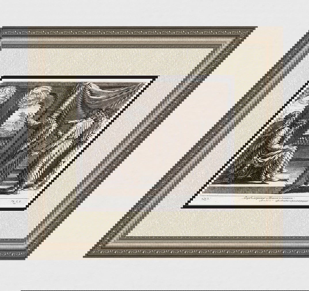 Raphael 1649 Engraving Vatican Joseph interprets Pharoah's dreams (1 of 4)