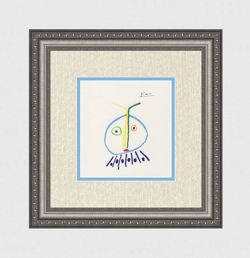 Pablo Picasso 1968 Color Lithograph "The Alien" SIGNED FRAMED (1 of 2)