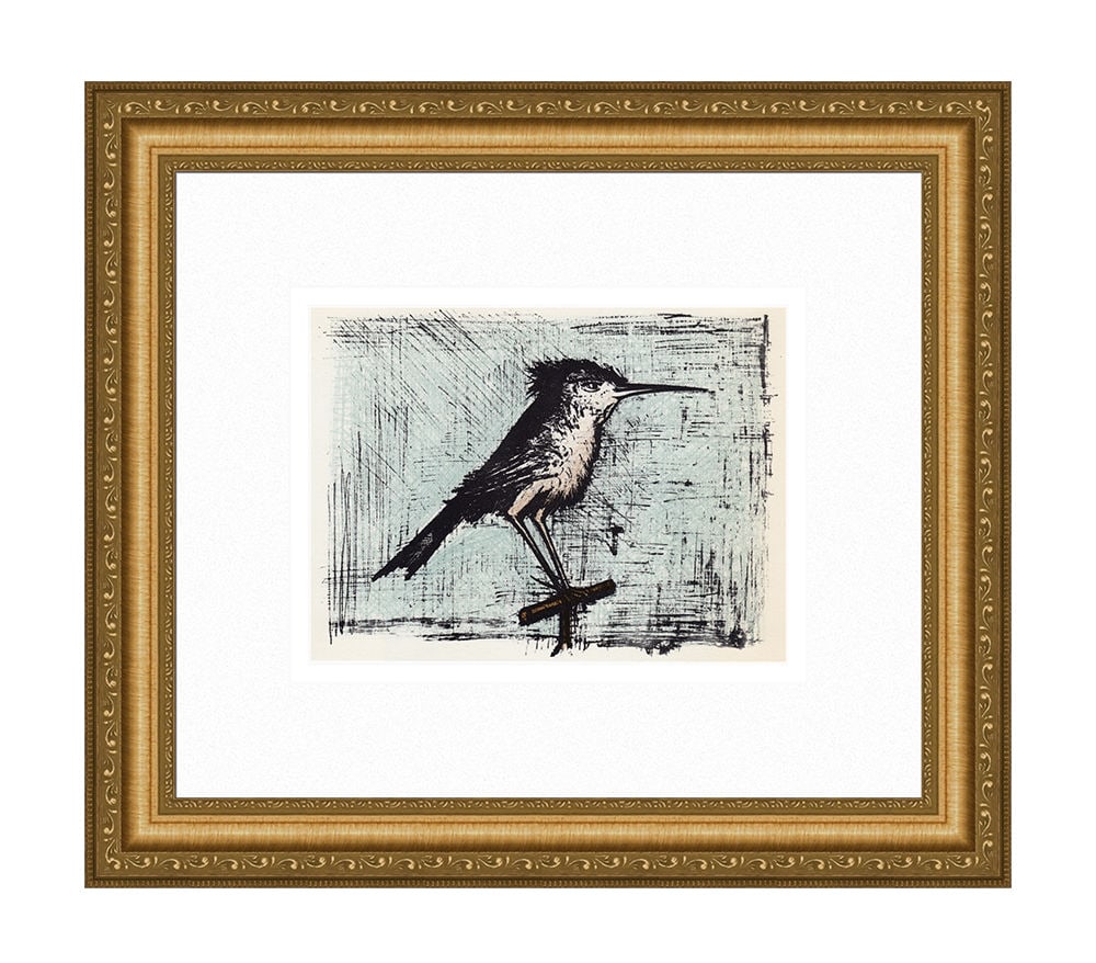 Bernard Buffet The Sea Swallow 1967 lithograph: Bernard Buffet. (1928-1999). The Sea Swallow. Color Lithograph on Wove Paper after the Original. 1967. Excellent. Atelier Mourlot. Image Size - 6 5/8 x 9 1/4 inches. Approximately 15 x 18 inches . Gal