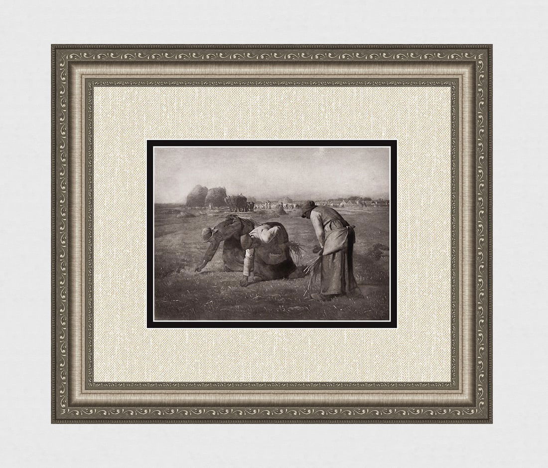 Jean-Francois MILLET 1800s Antique Print The Gleaners Framed (1 of 3)