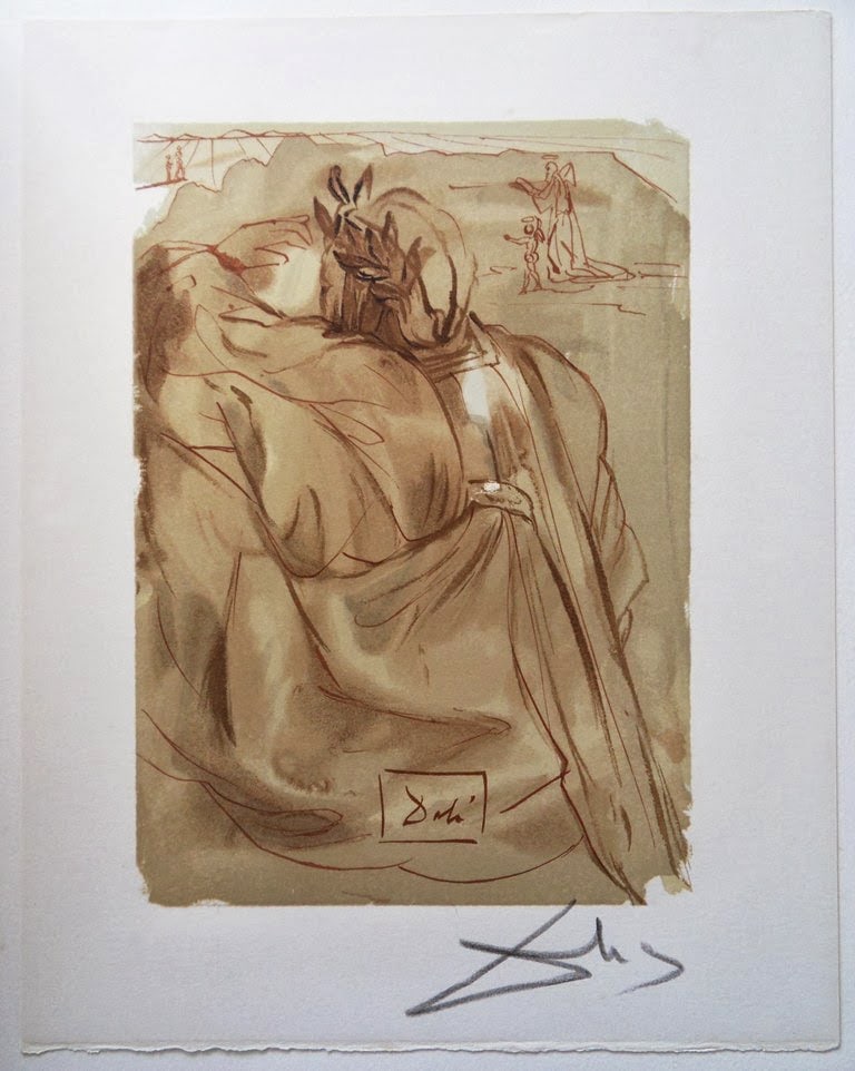 1960 Salvador Dali Great Event Authentic Woodcut (1 of 3)