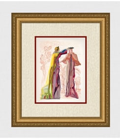 1960 Salvador Dali Last Words Virgil Woodcut