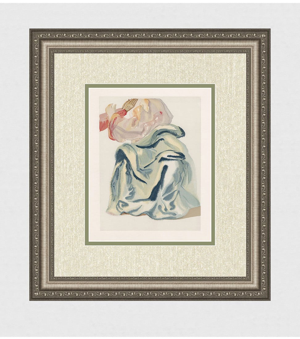 1960 Salvador Dali Prayer Authentic Woodcut