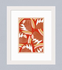 1930 Seguy Color Pochoir Prismes Framed