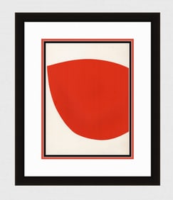Ellsworth Kelly 1958 Color Lithograph Abstract Composition Red