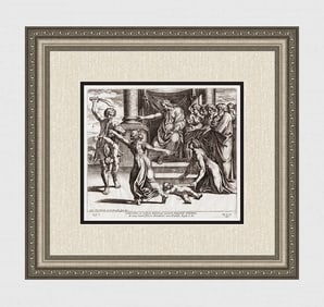 Raphael 1649 Engraving Vatican Solomon's Wisdom