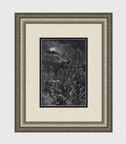 Gustave Dore Charlemagne's Vision c. 1880 Wood Engraving