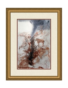 Dali 1967 Framed Lithograph Biblia Sacra Daniel's Vision