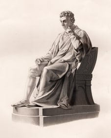 WILLIAM CALDER MARSHALL Engraving Portrait of Edward Jenner Framed