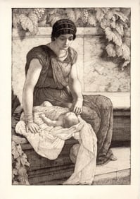 Thomas Riley The Firstborn etching signed