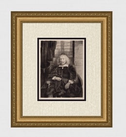 1800s REMBRANDT B274 Etching Thomas Haaringh (Old Haaringh) Durand