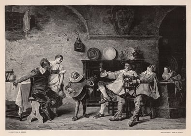 Edoardo Gelli Der Hofzwerg (The Court Jester) 1887 woodcut