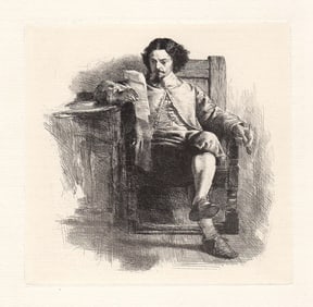 John Dawson Watson The Ballad 1873 etching