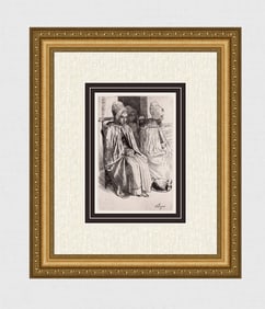 1873 Alphonse Legros Peasant Woman in the Neighbourhood of Boulogne etching signed