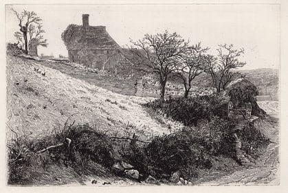 1872 John Postle Heseltine Rundhurst etching signed