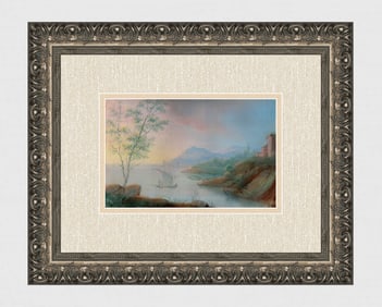 1800's Colonel Partarat Exceptional Pastel The Castle