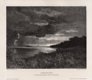 Gustav Paul Closs Schilflied (Reed Song) 1887 woodcut