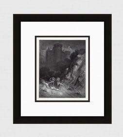 Gustave Dore Blue Beard II 1880 Wood Engraving Signed