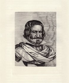 Diego Velazquez Duke of Olivares c. 1880 etching