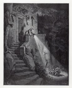 Gustave Dore Little Tom Thumb IX 1880 Wood Engraving