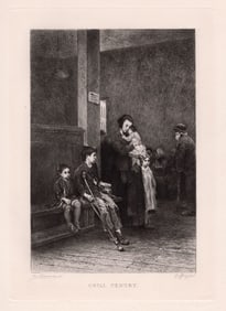 Henry Jules Jean Geoffroy Sick and Hungry 1891 etching