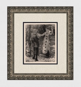 Pierre RENOIR 1919 Limited Edition Engraving La Balançoire Gallery Framed