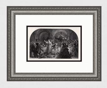 Daniel Maclise 1879 engraving Macbeth signed