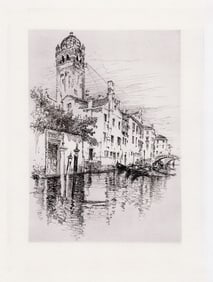 Joseph Pennell A Venetian Palazzo 1884 etching