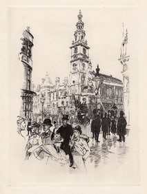 Joseph Pennell St. Clement's 1890 etching