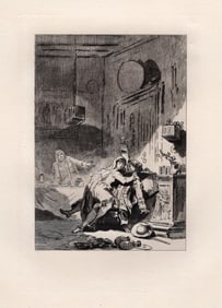 Jean-Honore FRAGONARD Limited 1800s Etching Le Tableau FRAMED