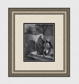 Gustave Dore Jesus Healing the Sick c. 1880 Wood Engraving