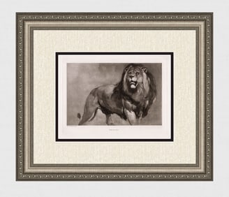 Sir Henry Edward Landseer Study of a Lion 1892 etching