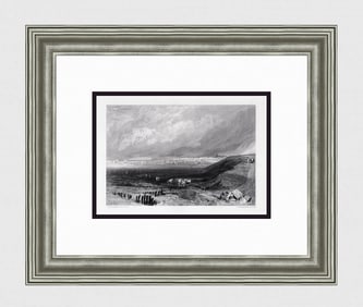 WILLIAM TURNER Engraving Whitstable Kent SIGNED FRAMED