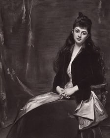 1800s Carolus Duran Antique Print Marie-Anne Carolus-Duran Framed