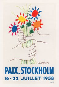 Pablo Paix Stockholm 1959 lithograph