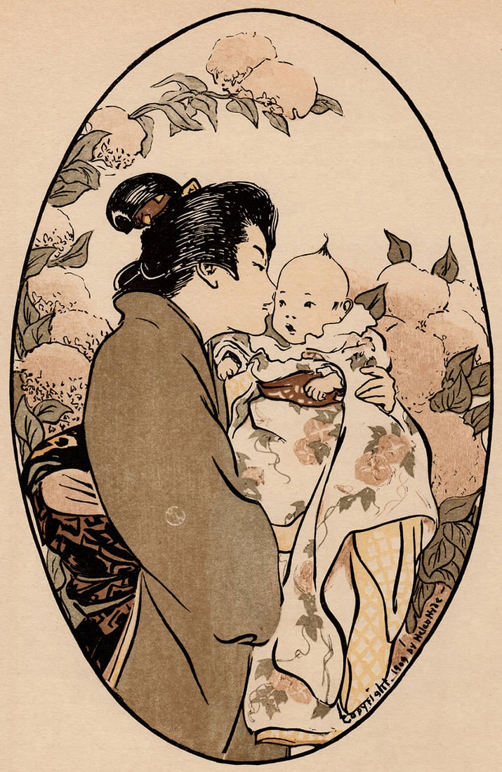 HELEN HYDE Antique Color Print SECRETS Framed Signed (1 of 2)