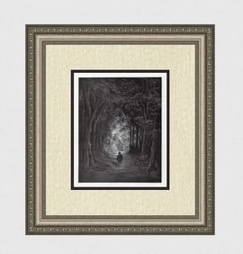 Gustave Dore Sleeping Beauty V 1880 Wood Engraving Signed