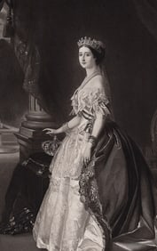 WINTERHALTER 1800s Antique Print The Empress Eugene Gallery Framed