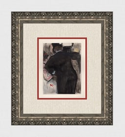 EDGAR DEGAS 1938 Etching L'admirateur Limited Framed