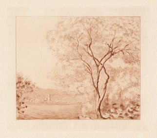 Claude Monet 1800's Etching Paysage Antibes