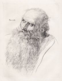 Sir Edward John Poynter Study for the Head of St. John 1882 (Dated in the plate.) etching