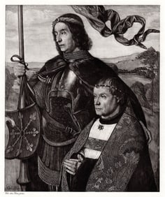 Hugo van der Goes Saint Maurice (or Saint Victor) 1892 print signed