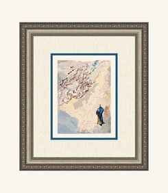 Dali 1960 Woodcut Signed Framed