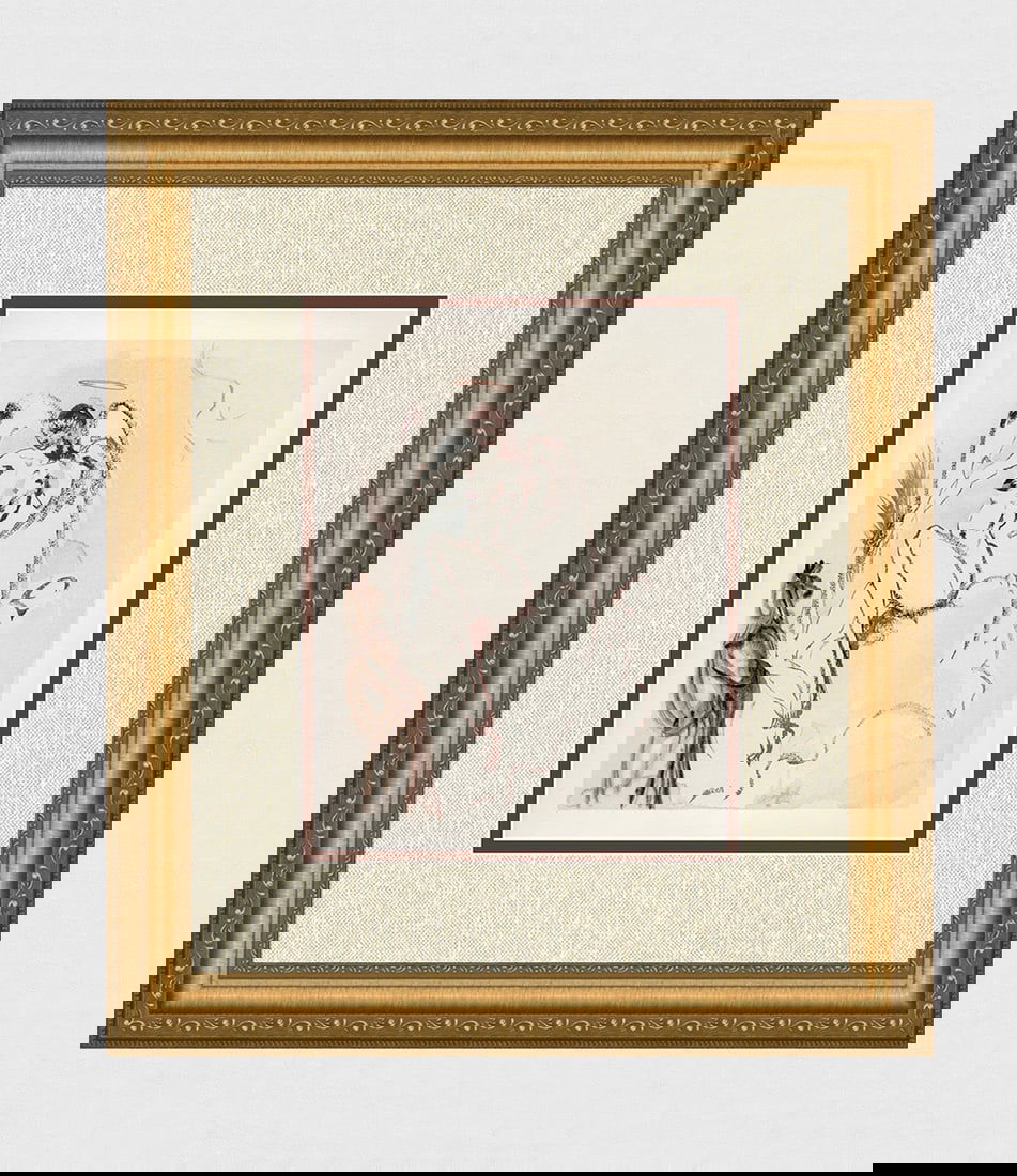 1960 Salvador Dali Archangel Gabriel Woodcut (1 of 3)