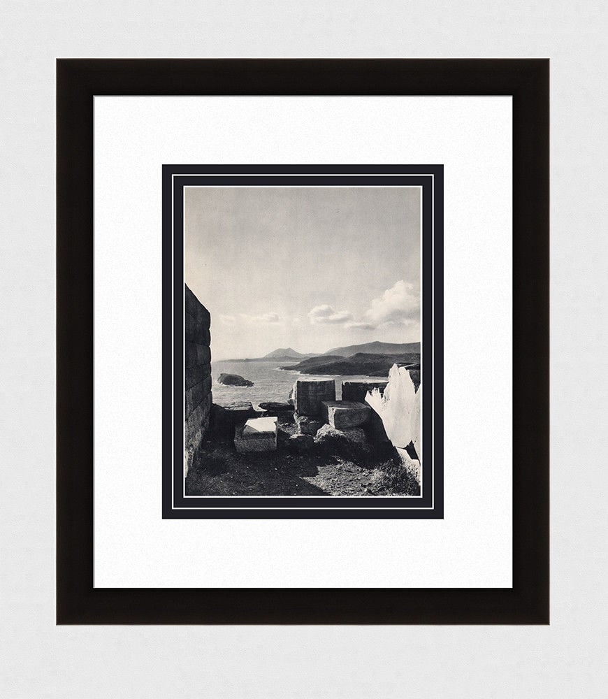 Herbert List Phantom-Images of Greece (View of Cape Sounion) 1930's photogravure: Herbert List. (German, 1903 - 1975). Phantom-Images of Greece (View of Cape Sounion). Antique Photogravure. 1937-1940. Excellent. Teriade. Draeger Freres. Image size 7 3/4 x 10 1/8 inches. Approximate